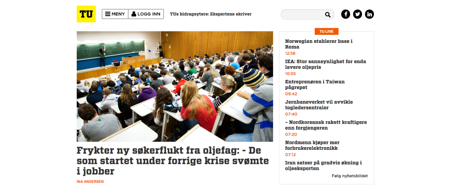 Teknisk Ukeblad forside